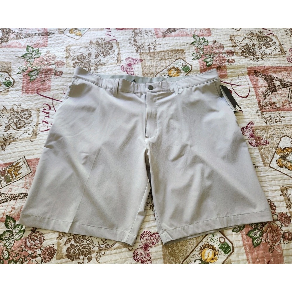 Adidas Men's Woven Golf Shorts Size 40 x 8.5" Grey 2 ADVR0838